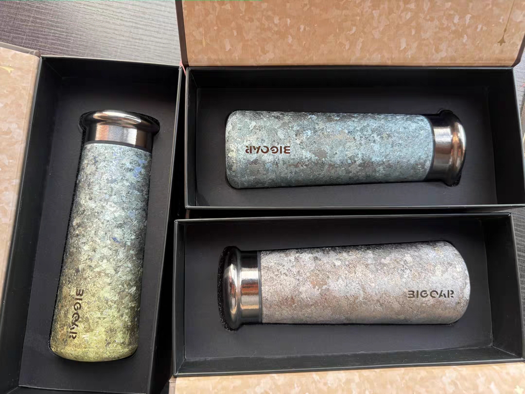 买家展示三款纯钛杯礼盒